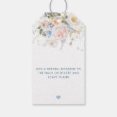 Hargrove Blauwe Bloemige Laat Liefde Bloeien Favor Cadeaulabel (Achterkant)