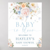 Hargrove Blue Baby in Bloom Shower Welkomstbord Poster (Voorkant)