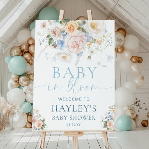 Hargrove Blue Baby in Bloom Shower Welkomstbord Poster