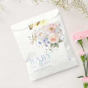 Hargrove Blue Floral Baby in Bloom Baby shower Bedankzakje