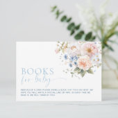 Hargrove Blue Floral Boeken voor Baby Request Kaar Kaart (Staand voorkant)