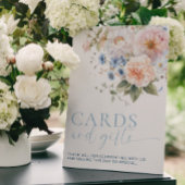 Hargrove Blue Floral Kaarten en geschenken teken Poster