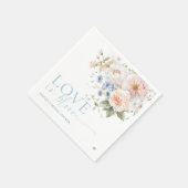 Hargrove Blue Floral Love in Bloom Vrijgezellenfee Servet (Hoek)