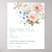 Hargrove Blue Floral Momosa Bar Poster (Voorkant)
