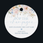 Hargrove Blue Floral Pop De Champagnedouche Bedankjes Labels<br><div class="desc">Deze pop van de champagne ze is het veranderen van haar achternaam vrijgezellenfeest gunst tags zijn voorzien van een stoffige blauw bloemenontwerp. De scriptkop is een afbeelding dat niet kan worden bewerkt. Alle andere teksten zijn volledig bewerkbaar. Voor meer geavanceerde aanpassing van dit ontwerp, selecteert u gewoon de knop "Aanpassen"...</div>