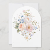 Hargrove Blue Floral Verjaardag Brunch Arch Kaart (Achterkant)