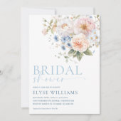 Hargrove Blue Floral Vrijgezellenfeest Kaart (Voorkant)