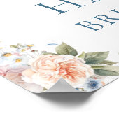 Hargrove Blue Love in Bruids Bloom Shower Welkom Poster (Hoek)