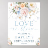 Hargrove Blue Love in Bruids Bloom Shower Welkom Poster (Voorkant)