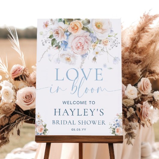 Hargrove Blue Love in Bruids Bloom Shower Welkom Poster