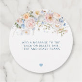 Hargrove Bue Baby shower besprenkeld met liefde Bedankjes Labels (Achterkant)