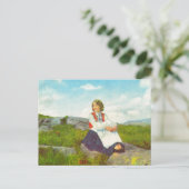 Harhazard costume, Norway Vintage image, Briefkaart (Staand voorkant)