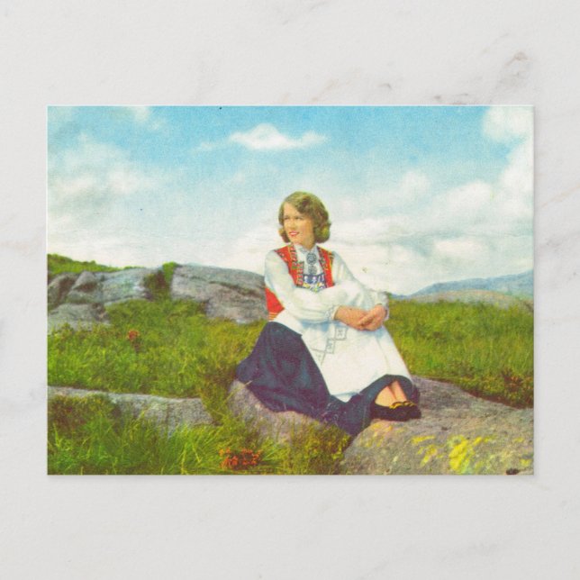 Harhazard costume, Norway Vintage image, Briefkaart (Voorkant)