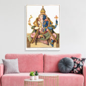 Hari-Hara uit 'Voyage aux Indes et a la Chine' b Canvas Afdruk (Insitu (Woonkamer))