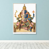 Hari-Hara uit 'Voyage aux Indes et a la Chine' b Canvas Afdruk (Insitu (Houten vloer))