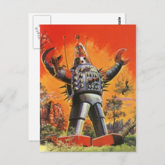 Hari Hari  japanese robot briefkaart (Voorkant / Achterkant)