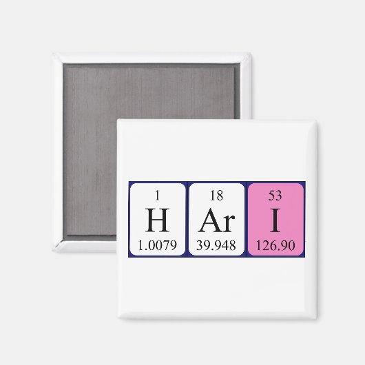 Hari periodieke table name magnet (Voorkant / Achterkant)