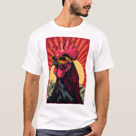 Harica Poor Rooster 2D Illustratie T-shirt
