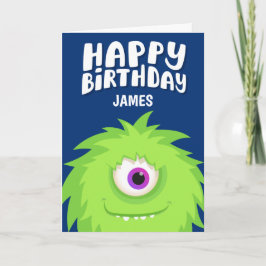 Harig Blauw Geboortemonster Kaart