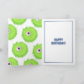 Harig Blauw Geboortemonster Kaart (Binnen)