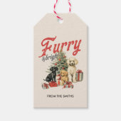 HARIG EN HELDER  AANGEPASTE KERST CADEAULABEL (Voorkant)