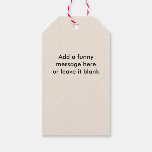 HARIG EN HELDER  AANGEPASTE KERST CADEAULABEL (Achterkant)