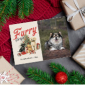 HARIG EN HELDER VROLIJK KERSTMIS HOND PET FURBABY FEESTDAGENKAART