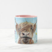 Harig Highland Schotse Koe mok Ron Junior (Midden)