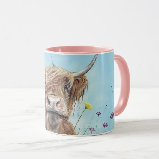 Harig Highland Schotse Koe mok Ron Junior (Voorkant rechts)