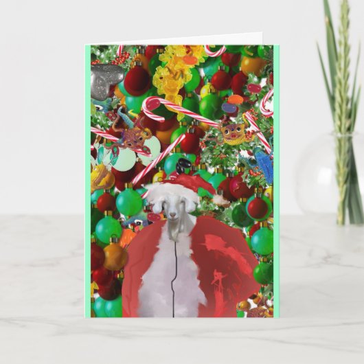 harige gOATMaSKaart Feestdagen Kaart (Voorkant)