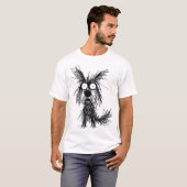 harige hond t-shirt (Voorkant volledig)