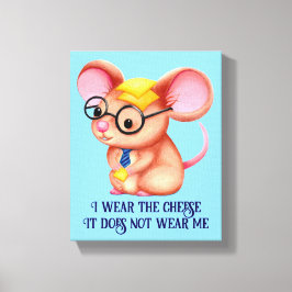 Harige Kaasman Zakelijke Muis Bril Nerdy Canvas Afdruk