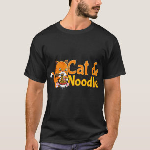 Harige Kat eet Noedel T-shirt