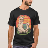 Harige lama, lama liefhebber t-shirt (Voorkant)