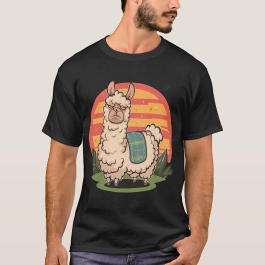 Harige lama, lama liefhebber t-shirt (Voorkant)