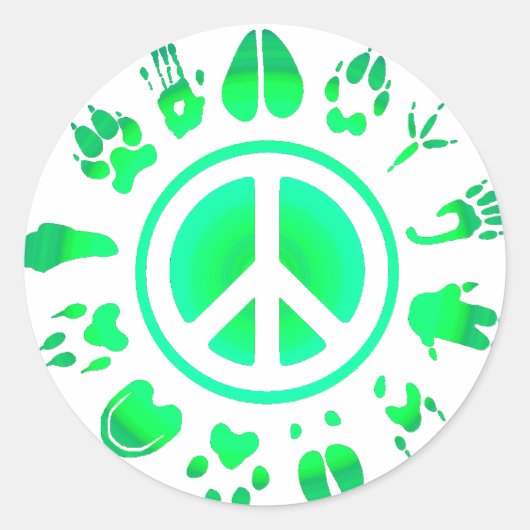 Harige liefde ronde sticker (Voorkant)