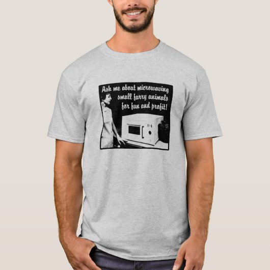Harige Magnetron Grappige T-Shirt Humor (Voorkant)