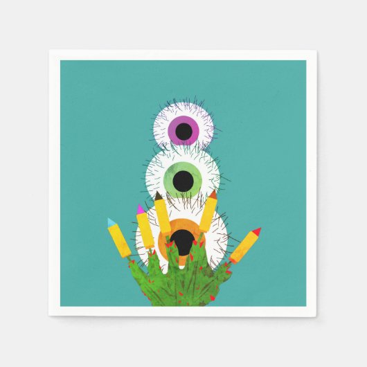 Harige ogen  servet (Voorkant)