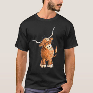 Harige Schotse Koe Voor Vrouwen Mannen Kinderen T-shirt