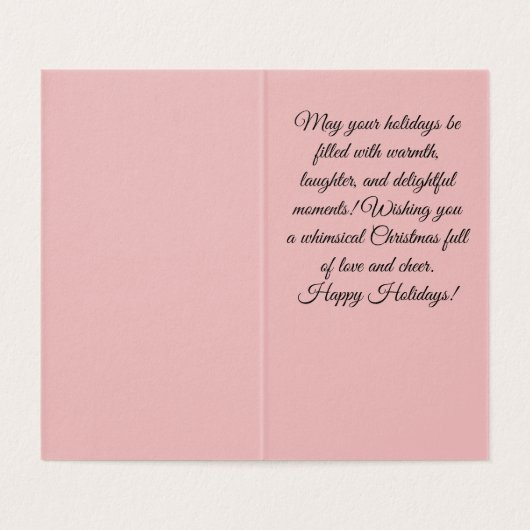 Harige tijding van vreugde! kaart (Binnenkant ongevouwen)