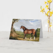 Haring - Een Clydesdale hengst, kunst, Kaart (Gele Bloem)
