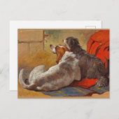 Haring - Een Hond en een Bearded Collie, Briefkaart (Voorkant / Achterkant)