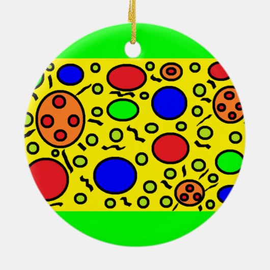 Haring Geïnspireerd versieren Keramisch Ornament (Achterkant)