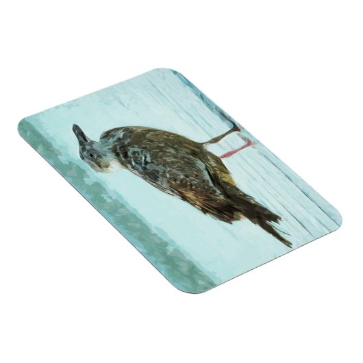 Haring Gull op Abstract strand Magneet (Rechterzijde)