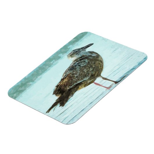 Haring Gull op Abstract strand Magneet (Linkerzijde)