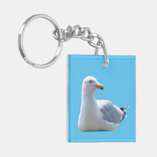 Haring Gull zonnebaden Sleutelhanger (Voorkant Links)