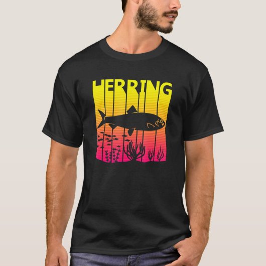 Haring Vis Retro T-shirt (Voorkant)