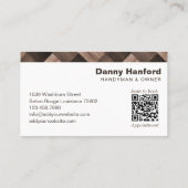 HaringBone Houtkorrel Handyman Gereedschap Aanneme Visitekaartje (Achterkant)