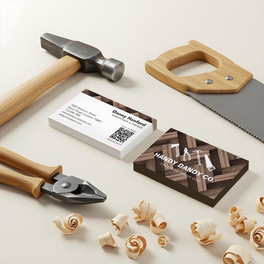HaringBone Houtkorrel Handyman Gereedschap Aanneme Visitekaartje