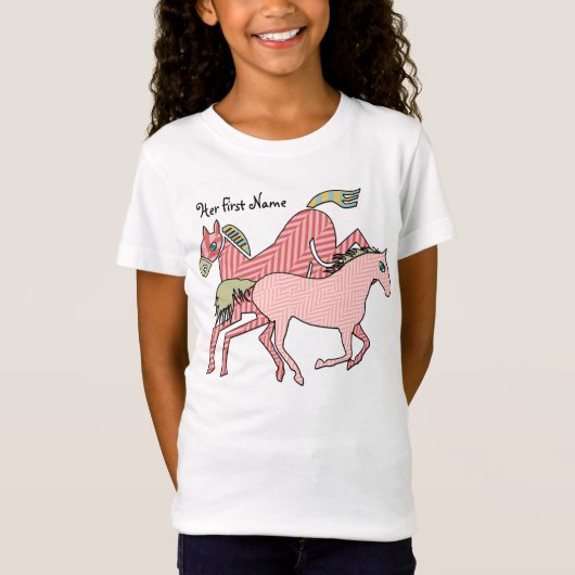 HaringBone Paarden (gepersonaliseerd) T-shirt (Voorkant)
